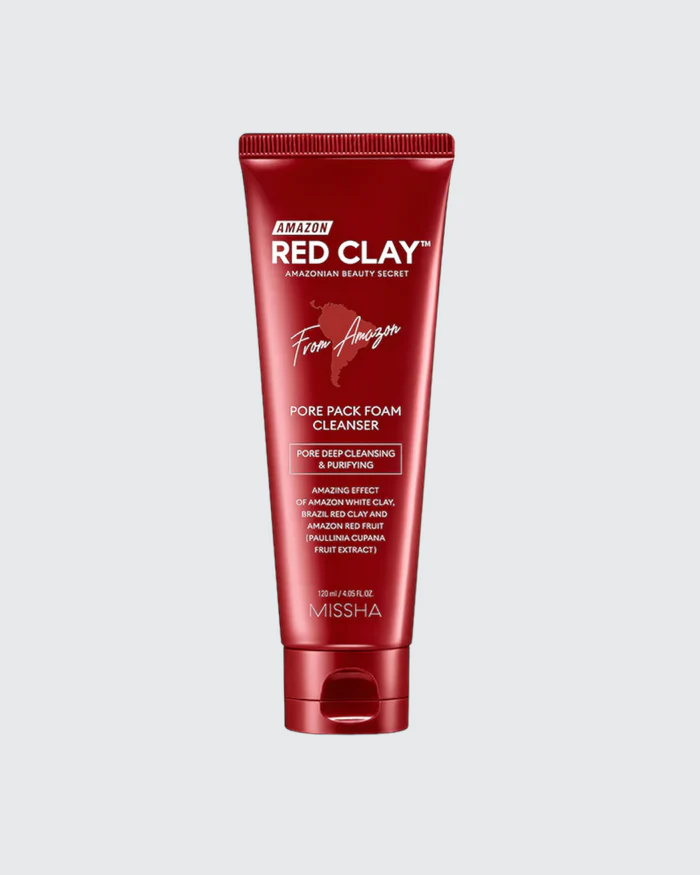 Amazon red clay pore pack foam cleanser 120ml