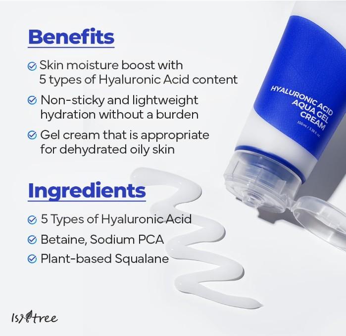 Hyaluronic Acid Aqua Gel Cream 100ml - Image 10